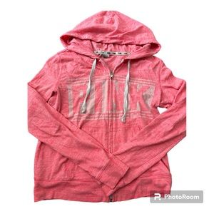 PINK zip up sweater. Size medium